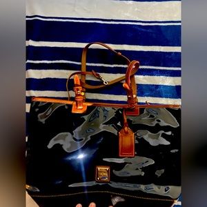 Dooney & Bourke Black and Brown Leather Shoulder bag